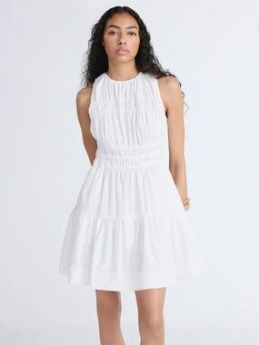 LIKE NEW Free Assembly White 100% Cotton Dress (S 4-6) NWT